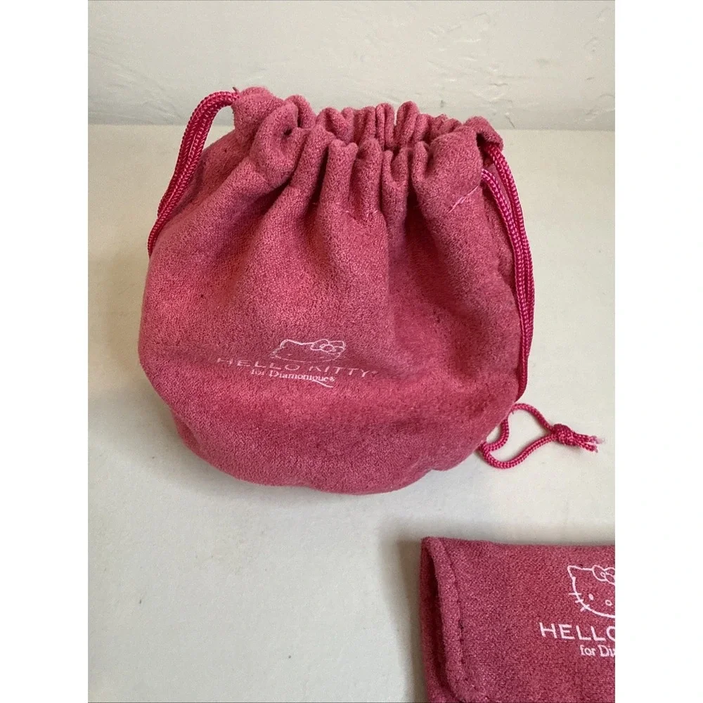 Hello Kitty for Diamonique Pink Pouch Insert Lot Vintage Jewelry Storage Case